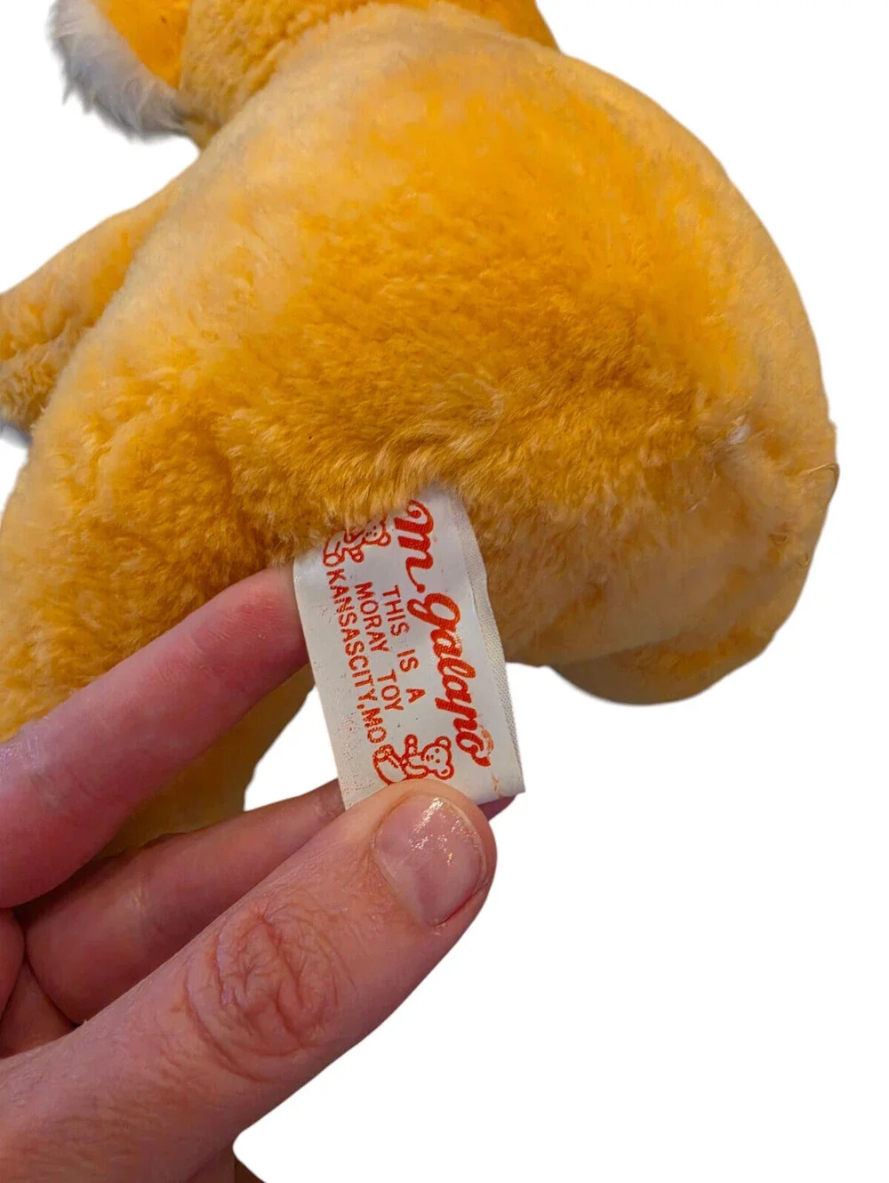 Vintage 1950s yellow/orange plush koala bear stuffed animal Morsay